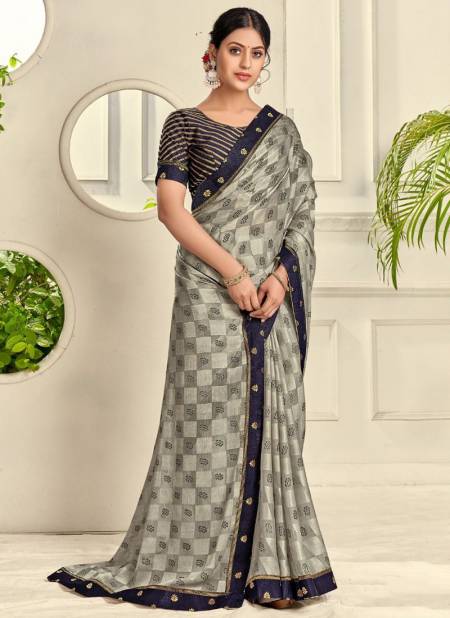 Gray Colour MINTORSI KAMAL BRASSO Latest Fancy Exclusive Wear Designer Saree Collection 27272
